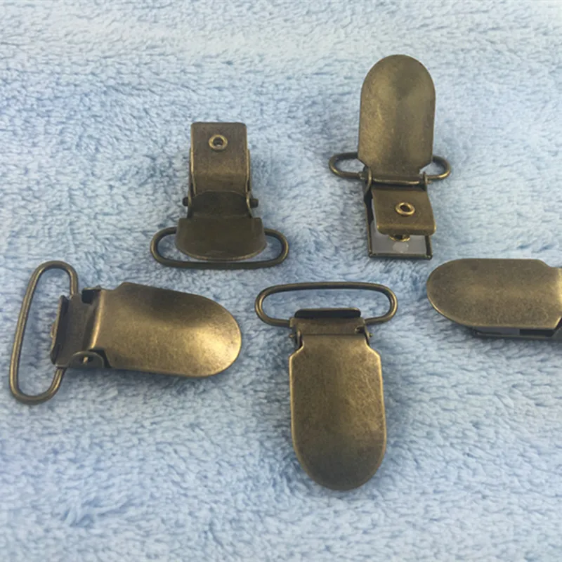 1'' 25 mm New Vintage Metal Antique bronze Suspenders Clip Casual Clothing Accessories for Men and women Paci Clips 50pcs/lot | Дом и
