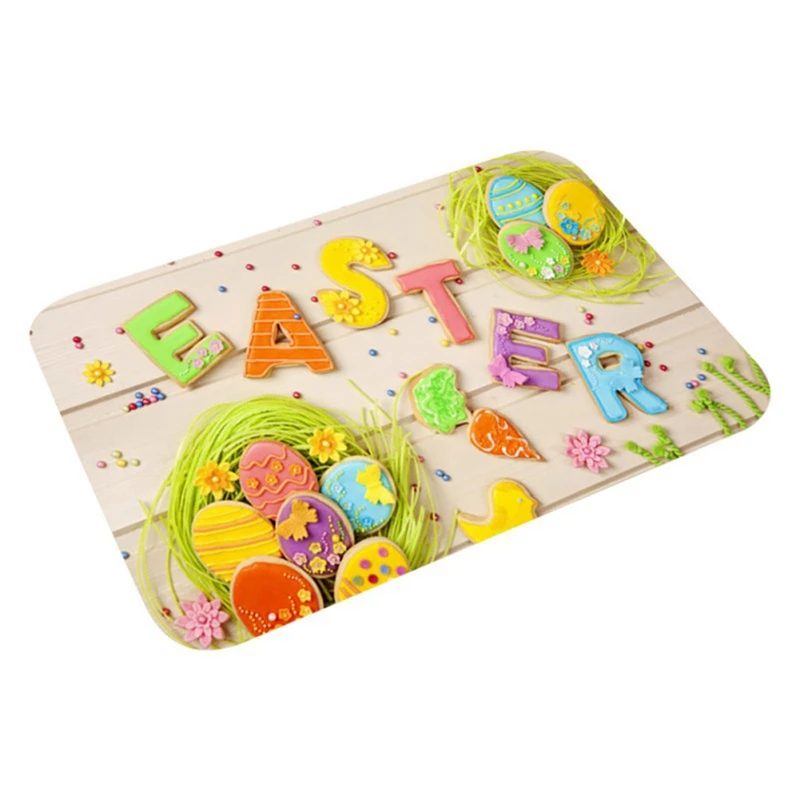 

Easter Bunny Egg Flower Cute Animal Non-Slip Mat Door Mat Bathroom Non-Slip Carpet (Random Style)