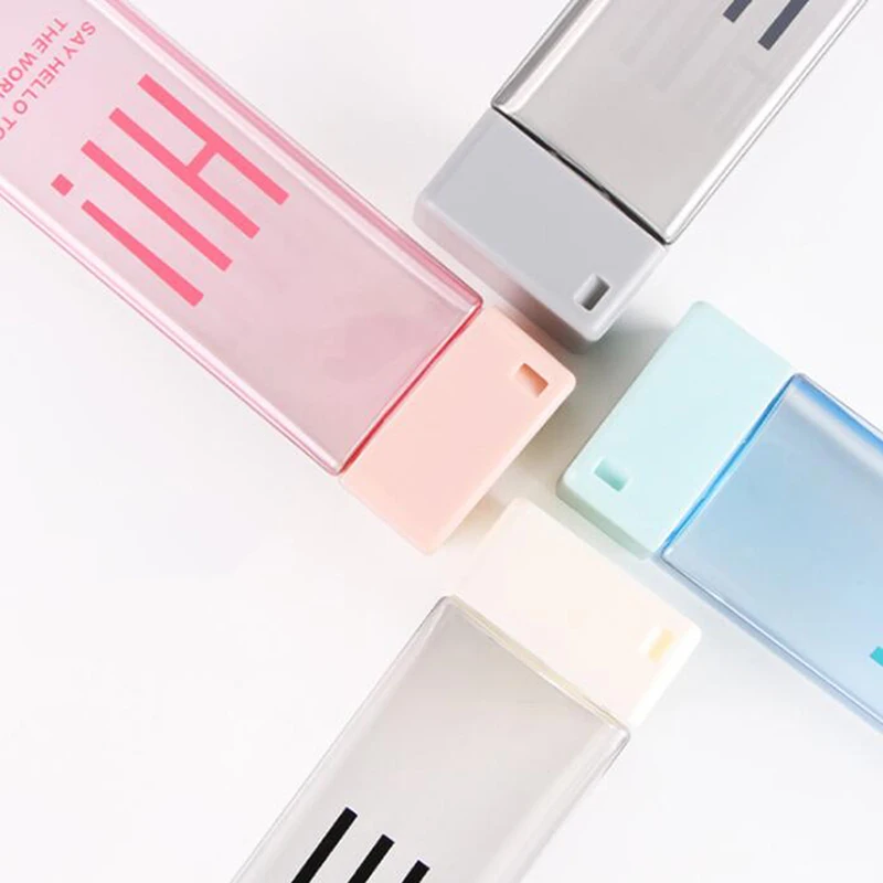 Короткая популярная квадратная пластиковая бутылка милая простая