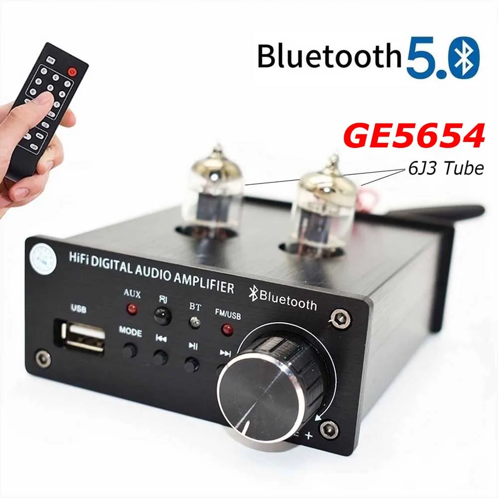 Bluetooth 5 0 Предварительный усилитель 6J3/GE6564 трубный Усилитель Hifi мощности Loseless
