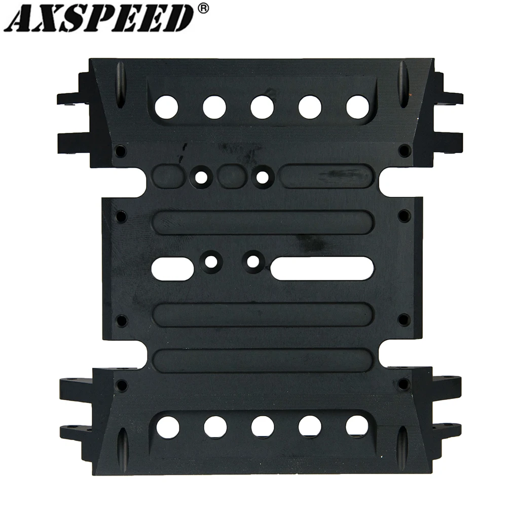 AXSPEED-soporte de caja de cambios central, CNC, placa de deslizamiento de aluminio, para 1/10 Axial Wraith 90018 RC Crawler Car, piezas de actualización
