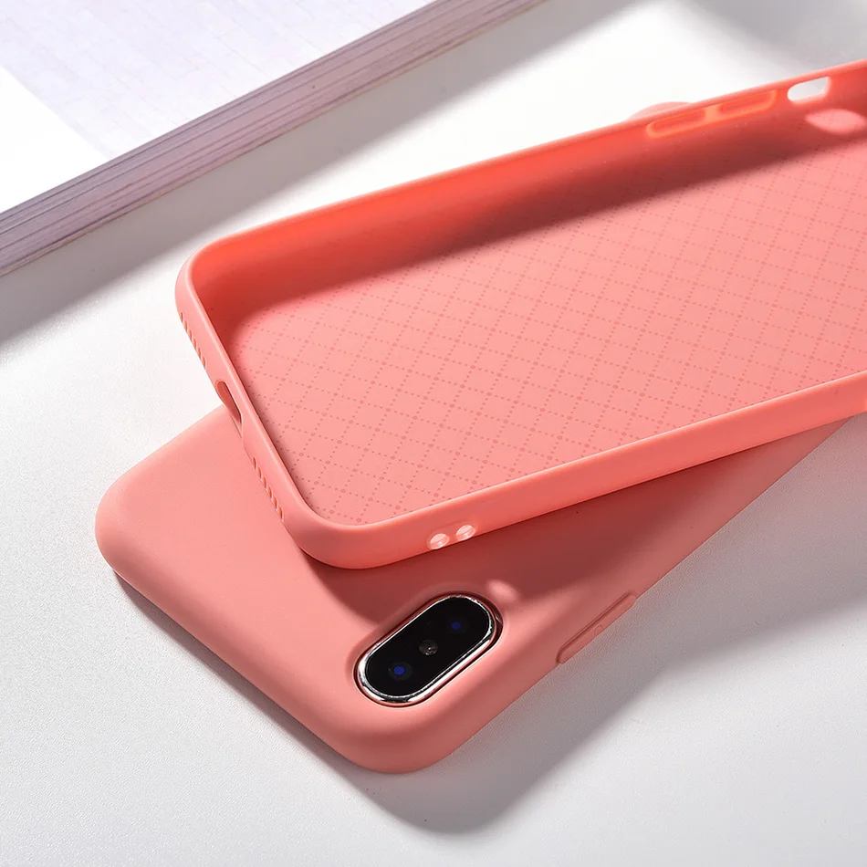 Роскошный оригинальный жидкий силиконовый чехол для iPhone 6 7 8 Plus Ультратонкий