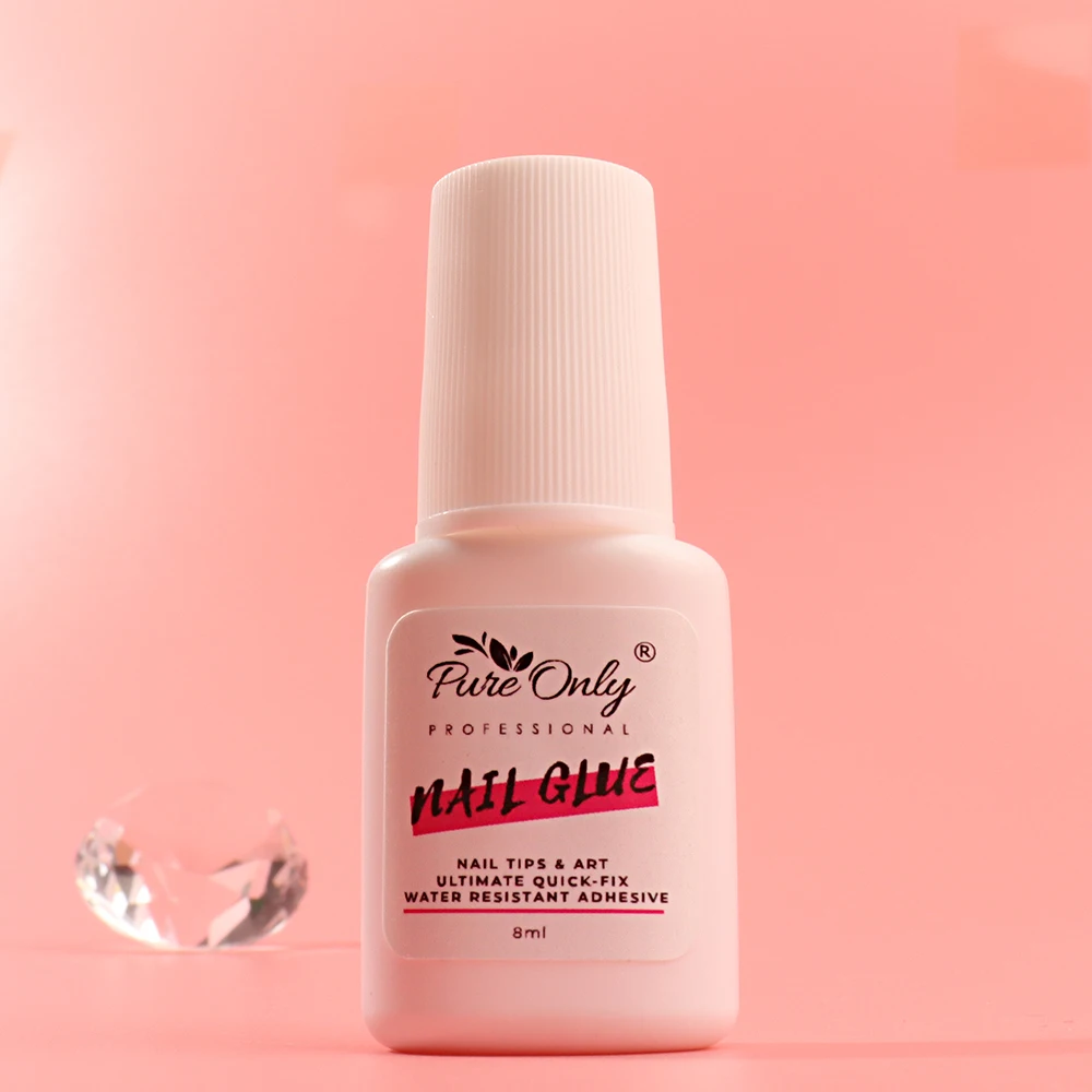 

8ml 6 Bottles Press On Nails Glue Tip Gel Fast Dry Lasting Fake Nails Extension Adhesive Gel Polish Nail Art Tools Custom Logo