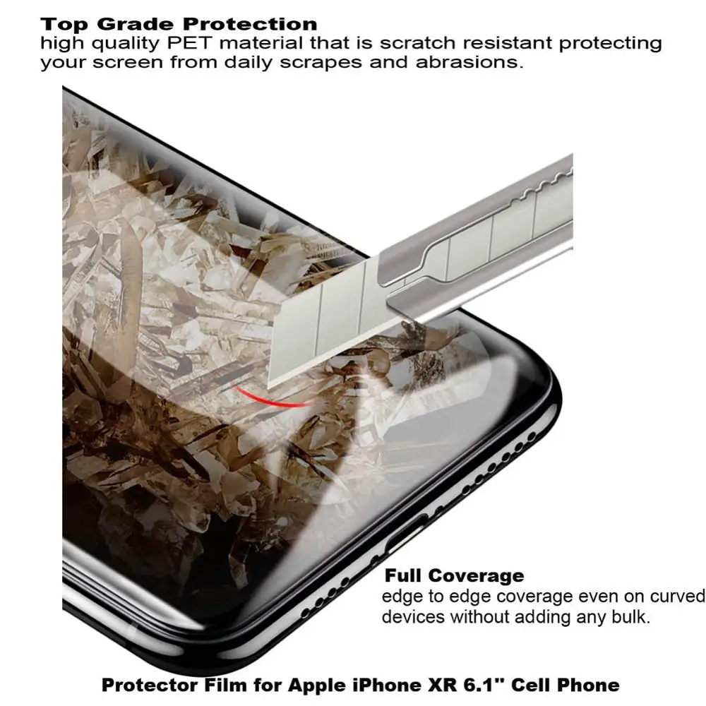 10PCS iPhone 11 Pro Max Hydrogel Film Screen Protector - Full Glue Cover Sticker Film for iPhone X XR XS Max