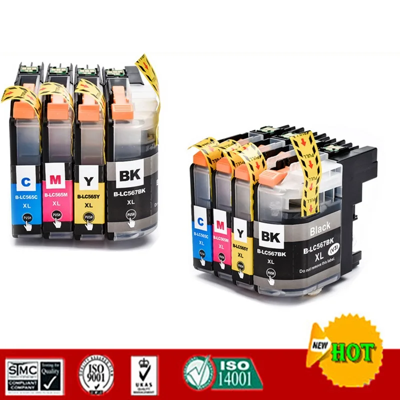 Совместим с Brother LC567 LC565 чернильный картридж подходит для MFC J2310 J2510 и т.