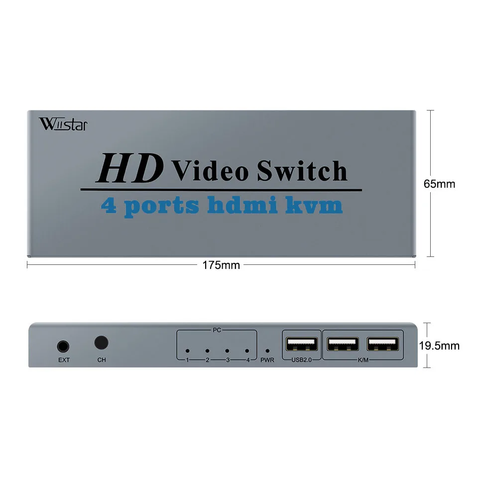 HDMI-переключатель KVM 4K USB-переключатель 4 в 1 с 3 USB-портами для мыши клавиатуры