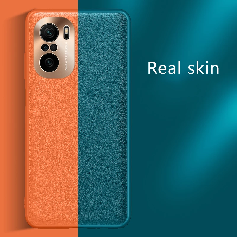 

KEYSION Vegan Leather Case for POCO F3 Case Soft Silicone Frame Lens Protection Back Cover for Redmi K40 Pro Xiaomi Mi 11i