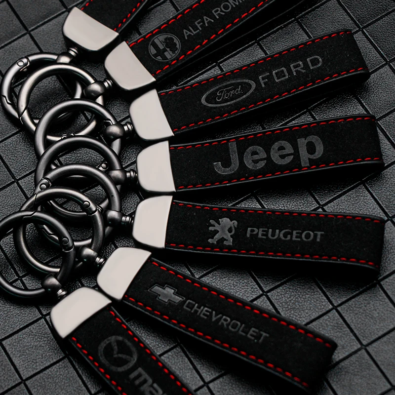 Роскошный замшевый Кожаный Автомобильный брелок для женщин и мужчин подарки