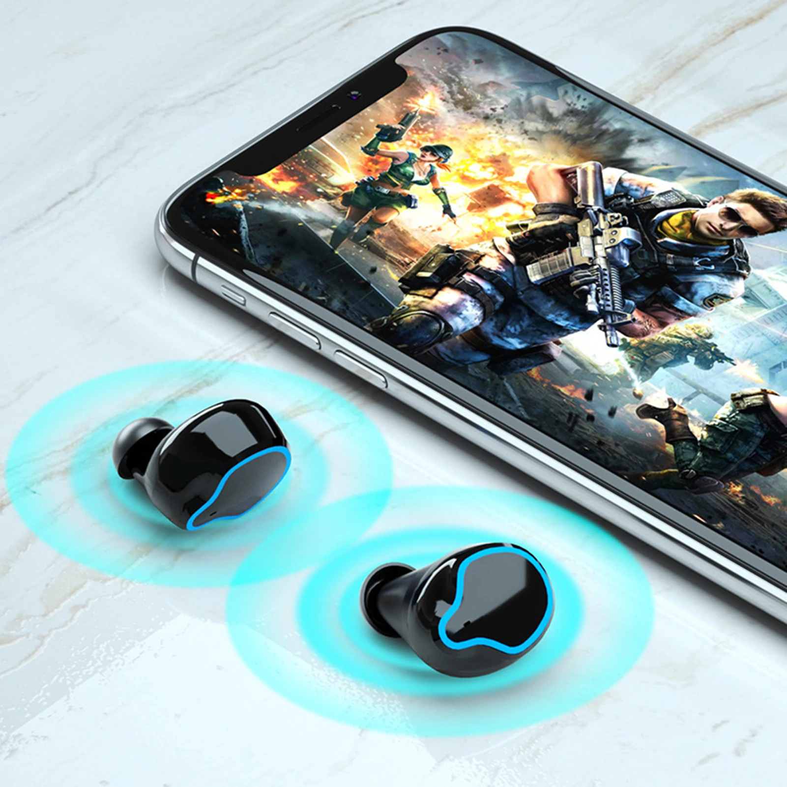 M9 TWS Wireless Bluetooth 5.1 Touch Control In-Ear Earphone with Power Display | Электроника