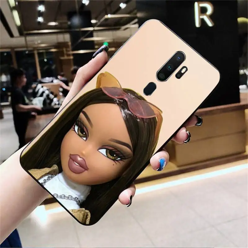 

Cute Bratz Black TPU Phone Case For Oppo Reno2 Z 2Z Realme5 6 Pro R9S 11 Plus 15 17 Pro