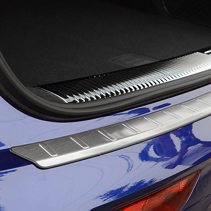 

Чехол для Audi Q5L 2018 2019, Внешний бампер, Накладка на порог багажника, логотип, серебристые автомобильные аксессуары