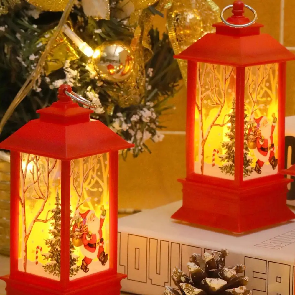 

Excellent LED Light Multi-purpose Practical Xmas Themed Pattern Lantern Light Party Prop Christmas Light LED Lamp