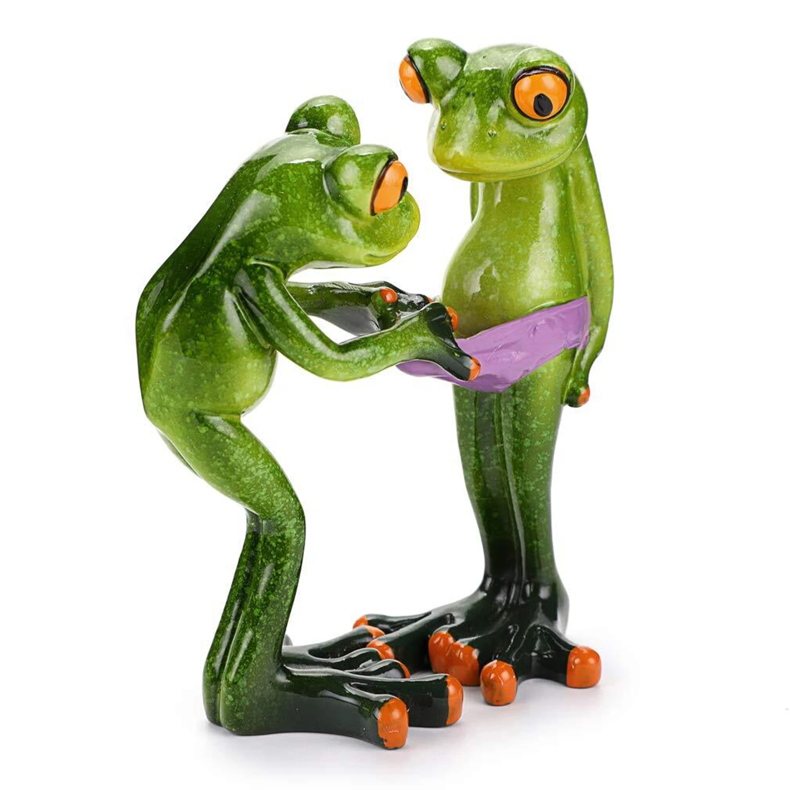 

Hot 3D Status Funny Decoration Ornament Creative Frogs Resin Desktop Sculpture Home Decoration