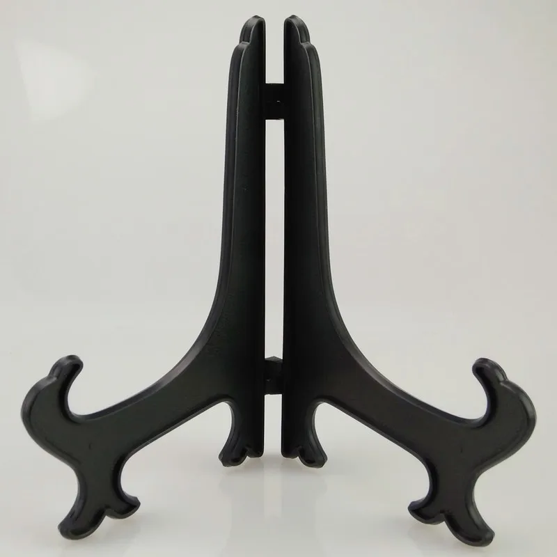 

2Pcs Foldable Plastic Black Display Stand Plate Book Photo Frame Holder Easel Table Storage Racks 3 "5" 7 "9" Home Decoration