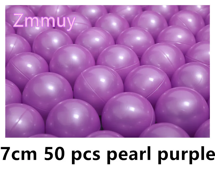 7cm pearl color 50 шт., 7 см, рождественский подарок, красочный шар, мягкий пластик, Океанский шар, забавный, для маленьких детей, для девочек и мальчиков, плавающая игрушка, бассейн, океан, волнистый шар - Цвет: 7cm pearl color