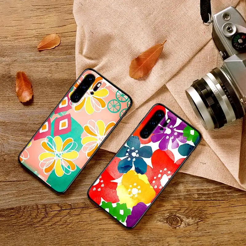 Мультфильм для фотографирования с изображением весенних цветов huawei Y6 Y7 2018 Y9 Prime