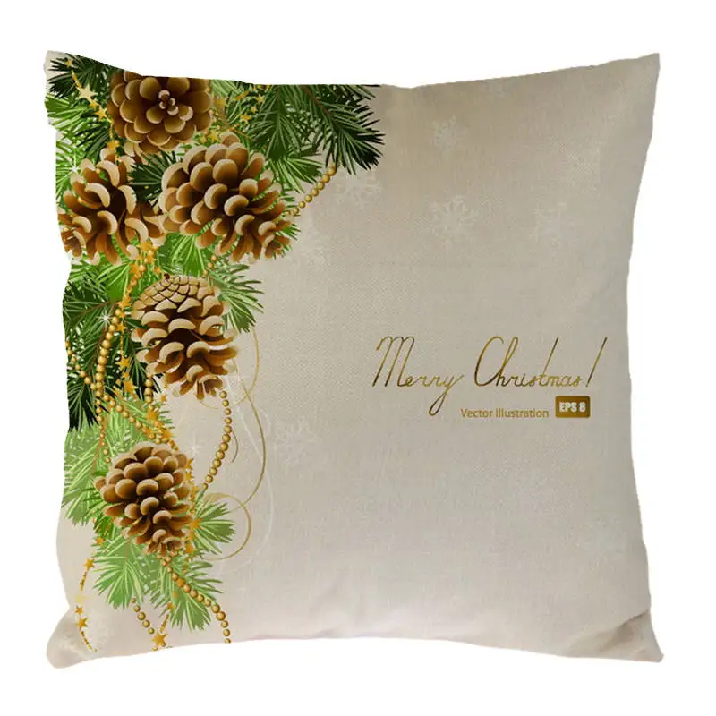 Простой Рождественский орнамент чехол для подушки шар елка колокольчик