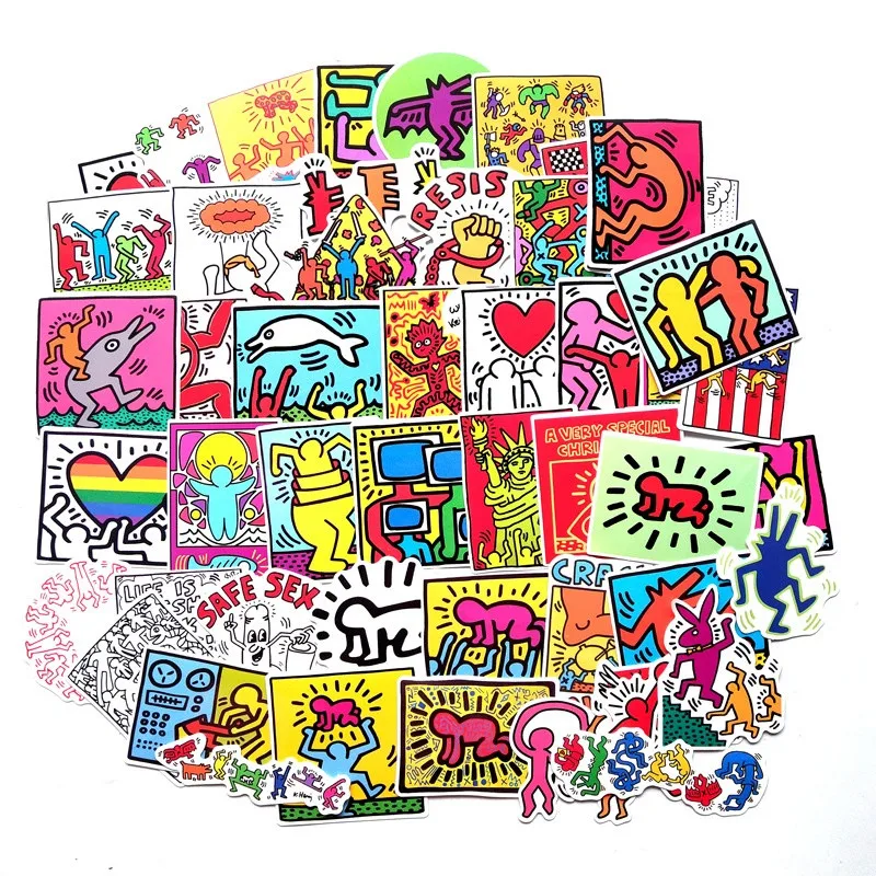 10/30/50 Uds cl&aacute;sico Graffiti dibujos animados personalidad cuaderno cuenta mano guitarra Skateboard equipaje impermeable pegatinas venta al por mayor-4