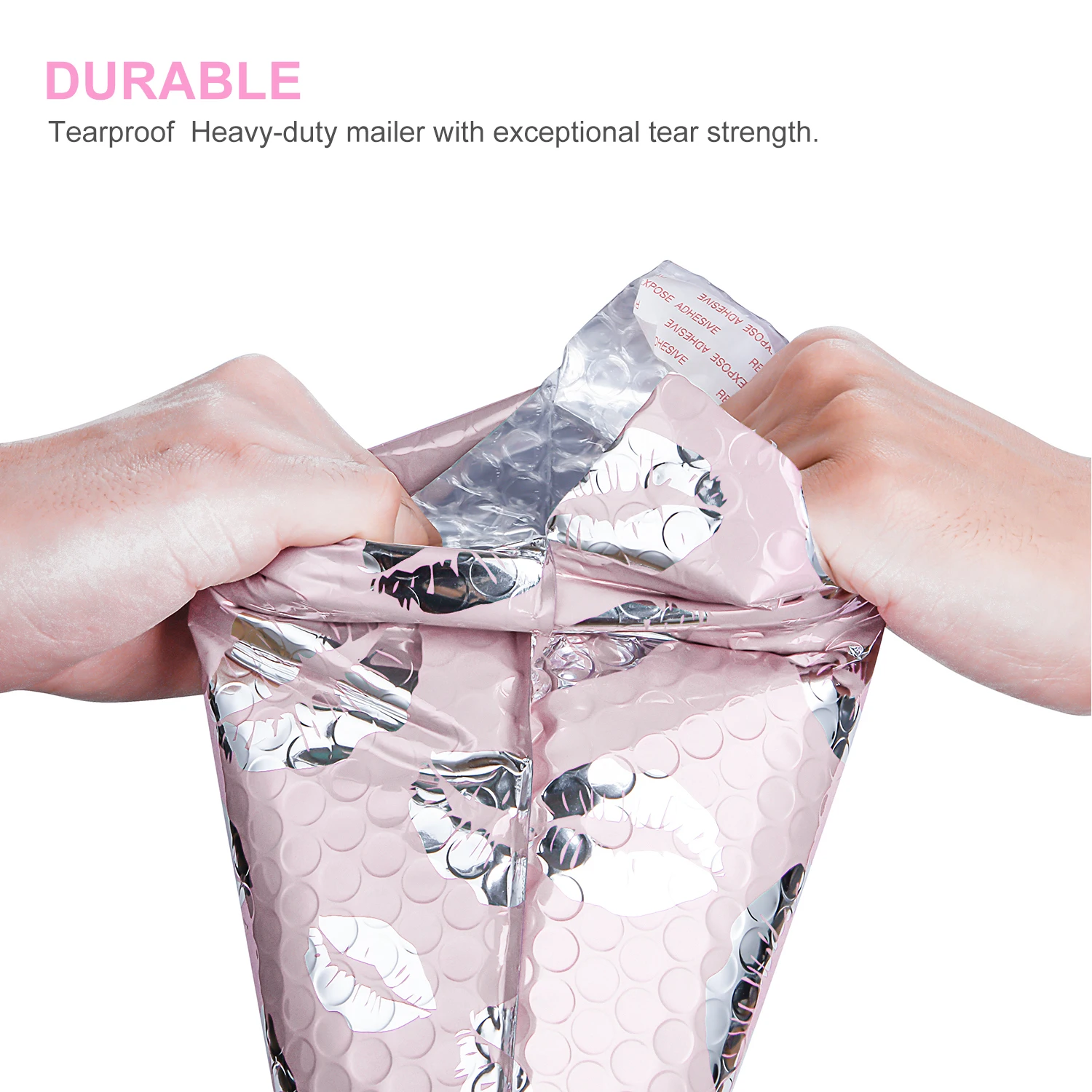 TONESPAC 200*260 мм 25 шт. серебряные поцелуй губы Сакура розовые поли пузырьки Почтовые