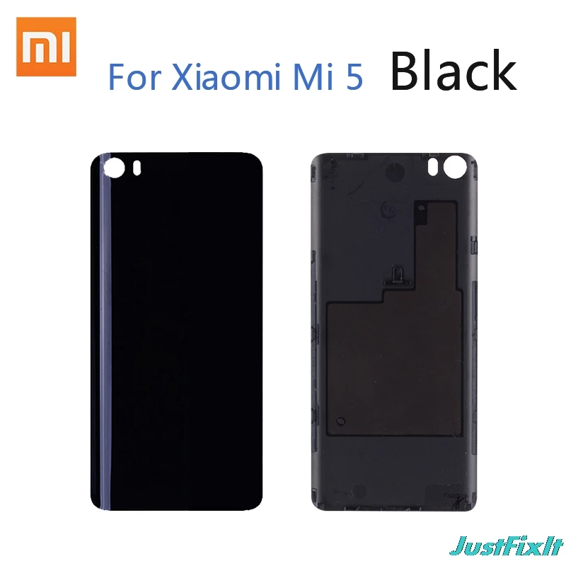 Black Оригинальная Пластиковая Задняя крышка батареи для Xiaomi mi 5 задняя крышка батарейного отсека задняя крышка корпуса Замена для Xiaomi mi 5 mi 5 M5 - Цвет: Black