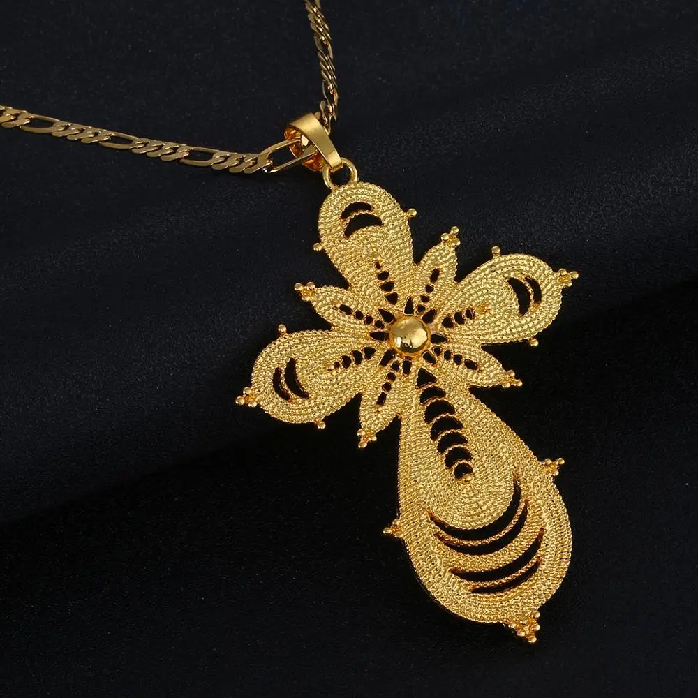 Эфиопская подвеска с большим крестом ожерелья для женщин Эритрея Африка