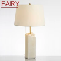 fairy modern luxury table lamp design white marble e27 desk light home led decorative for foyer living room office bedroom
