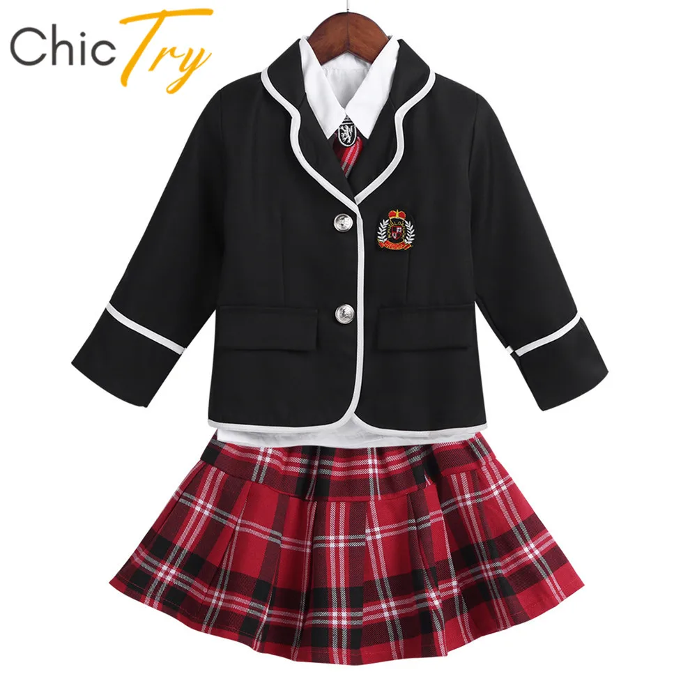 ChicTry/Детский карнавальный костюм японского аниме для девочек школьная форма в