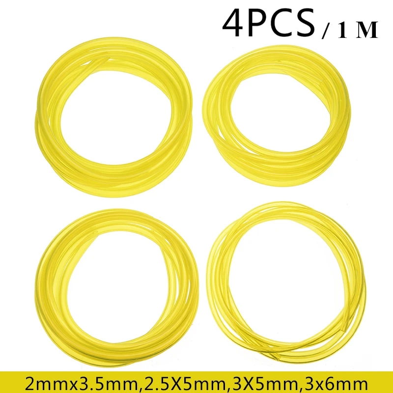 

4 Pcs 1 Meter 2/3.5mm/5mm/6mm Petrol Fuel Hose Gas Pipe Tubing For Trimmer Chainsaw Blower Tools Oil Fuel Pipe Gasoline