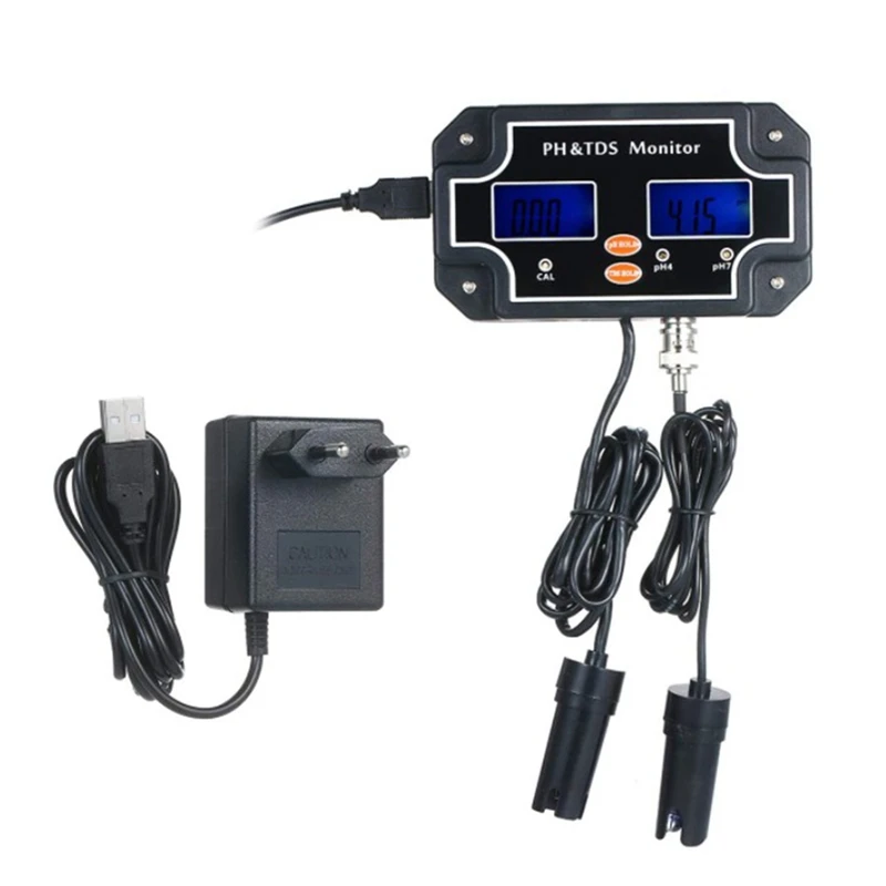 

2 in 1 PH/TDS-2683 Water Quality Tester PH/TDS Meter Waterproof Double Display Tester,EU Plug