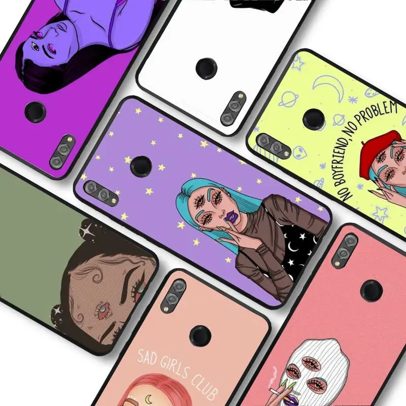 

Aesthetic Devil Woman Bad girl smoke eyes Phone Case For Huawei honor 10Lite 10i 20 8x 10 for Honor 9lite 9xpro Back Coque