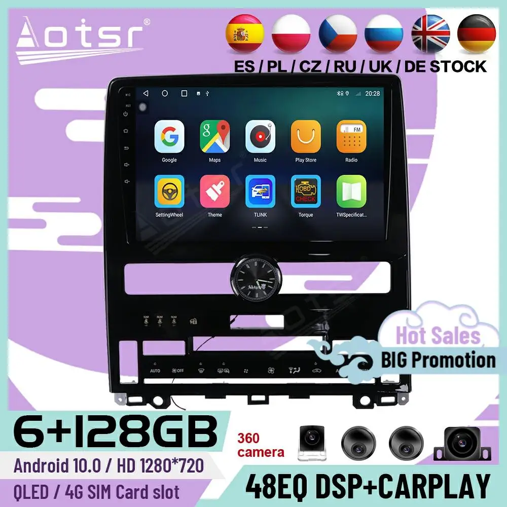 

6 + 128G Carplay мультимедийный стерео Android 10 плеер для Toyota Avalon 2018 2019 2020 GPS-навигация автомобильный радиоприемник головное устройство