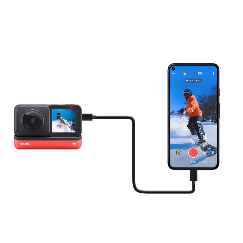 Кабель для передачи данных Insta360 ONE R Micro-USB Type-C Android аксессуары iPhone |