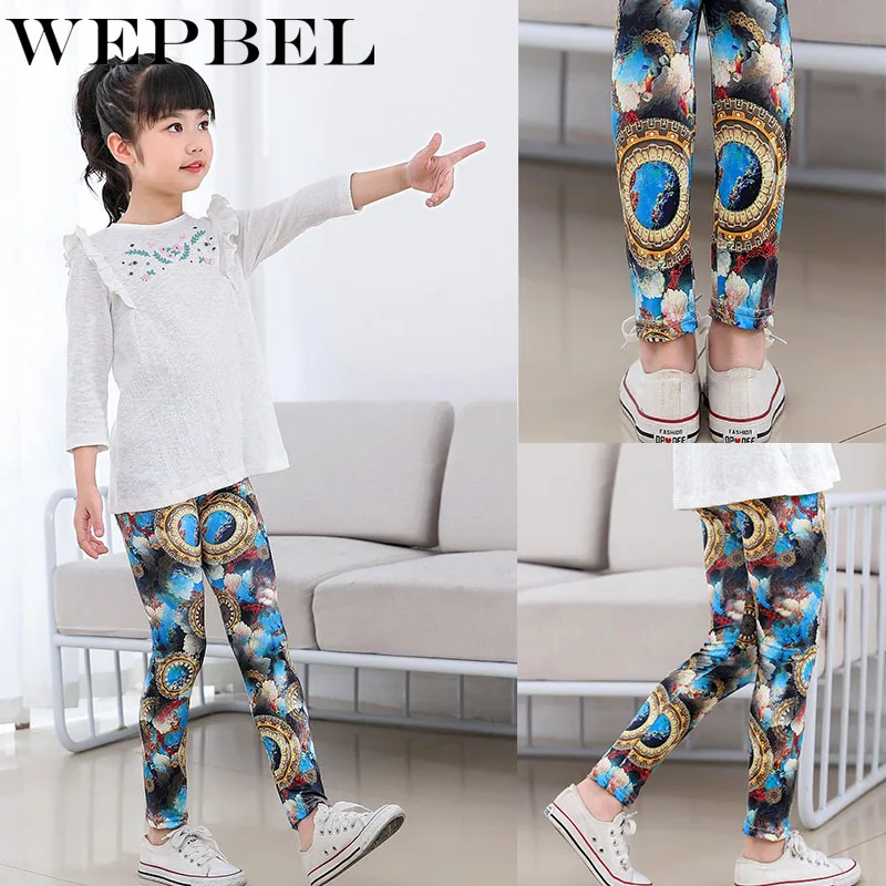 WEPBEL/леггинсы для девочек одежда маленьких камуфляжные узкие брюки Мягкие