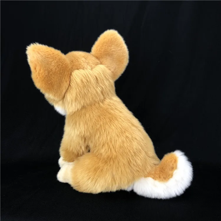 Новая игрушка милая желтая плюшевая чихуахуа около 30 см мягкая кукла с