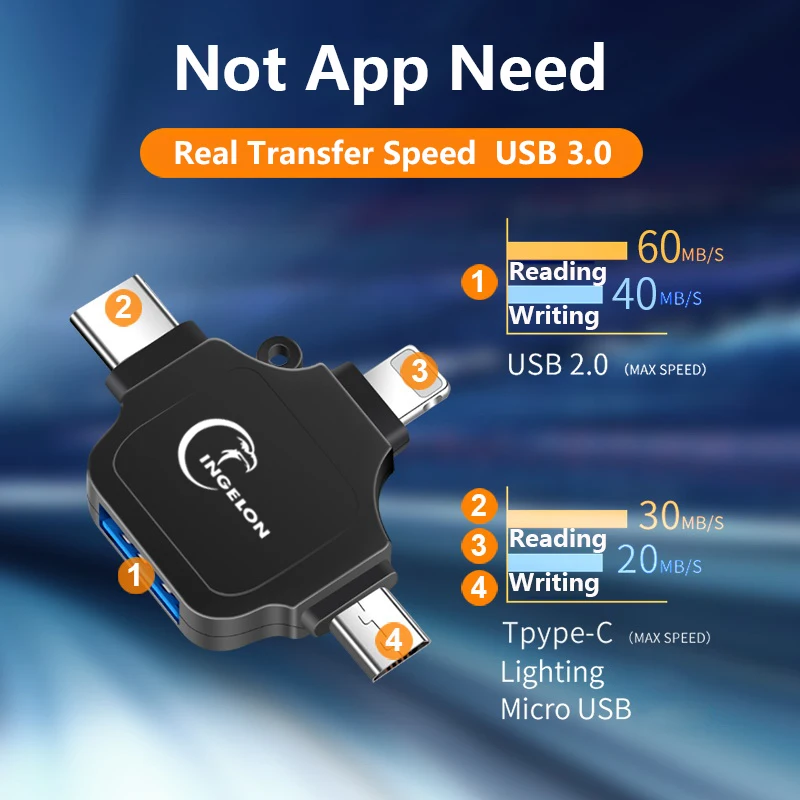 Переходник OTG 3 в 1 для освещения на USB 0 адаптер Мобильный телефон 7 8 6 6s Plus 11 Pro Max XS XR