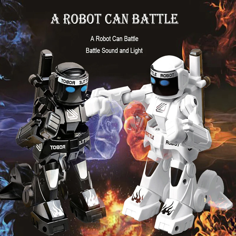 

1 PCS 2.4G Body Sense Battle remote control robot RC intelligent robot Combat Toys For Kids Gift With Box Light And Sound Boxer
