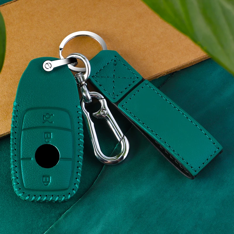 

Чехол для ключа из натуральной кожи для Mercedes Benz GLC Class Coupe X253 C253 GLC300 2016-2021