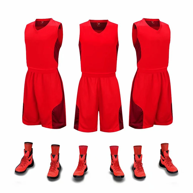 Мужская баскетбольная майка Джерси комплекты Спортивный комплект одежды