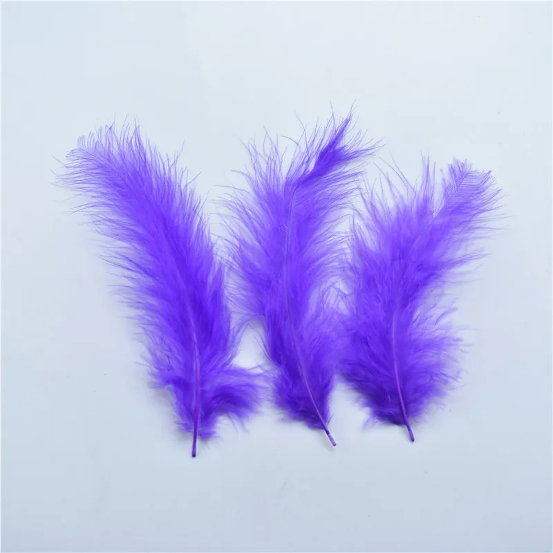 Purple 100 шт./лот Перья Марабу индейки для рукоделия 10-15 см 4-6 дюймов Свадебные украшения Шлейфы аксессуары для одежды перья фазана - Цвет: Purple