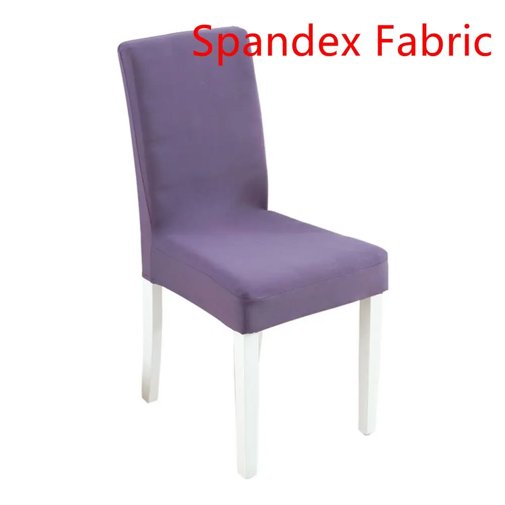 solid color 1/2/4 шт. Чехлы для обеденного стула, одноцветное из искусственной кожи Водонепроницаемый и маслостойкая стрейч обеденный стул обложка чехол для дома декоративные - Цвет: solid color