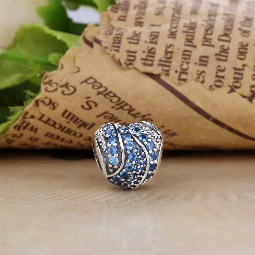 Moonmory 2020 весенние синие жемчужные бусины в форме сердца для браслета из