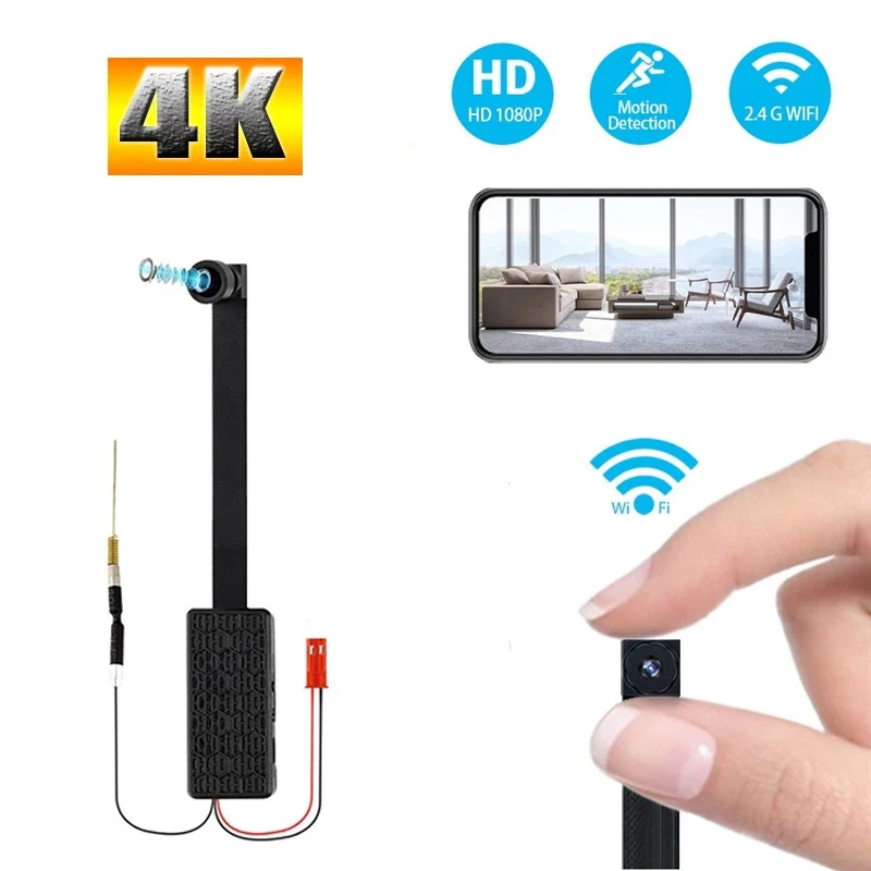 

WiFi IP Mini Camera 4K DIY Portable Camcorders Night vision Remote View P2P Wireless Micro Webcam Video Recorder