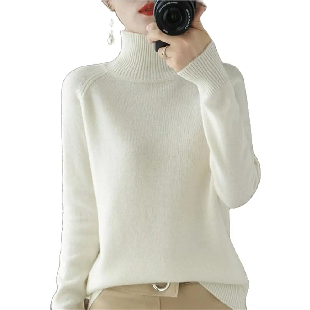 

Женский свитер с высоким воротом M.Y.FANTASY 2021, новый осенне-зимний вязаный свитер, универсальный свитер