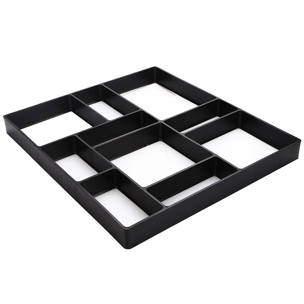 

Concrete Molds Plastic DIY Garden Decorate Pavement Mold Riginality Black Stones Ground Path Maker Mold Road Slate