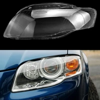 car headlight cover transparent lampshade lamp case lens shell auto front replacement light caps for audi a4 b7 2006 2008