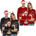 Рождественские мужские свитшоты 2020, модная повседневная одежда 3d для родителей и детей, рубашка с длинным рукавом и круглым вырезом в рождественском стиле с принтом