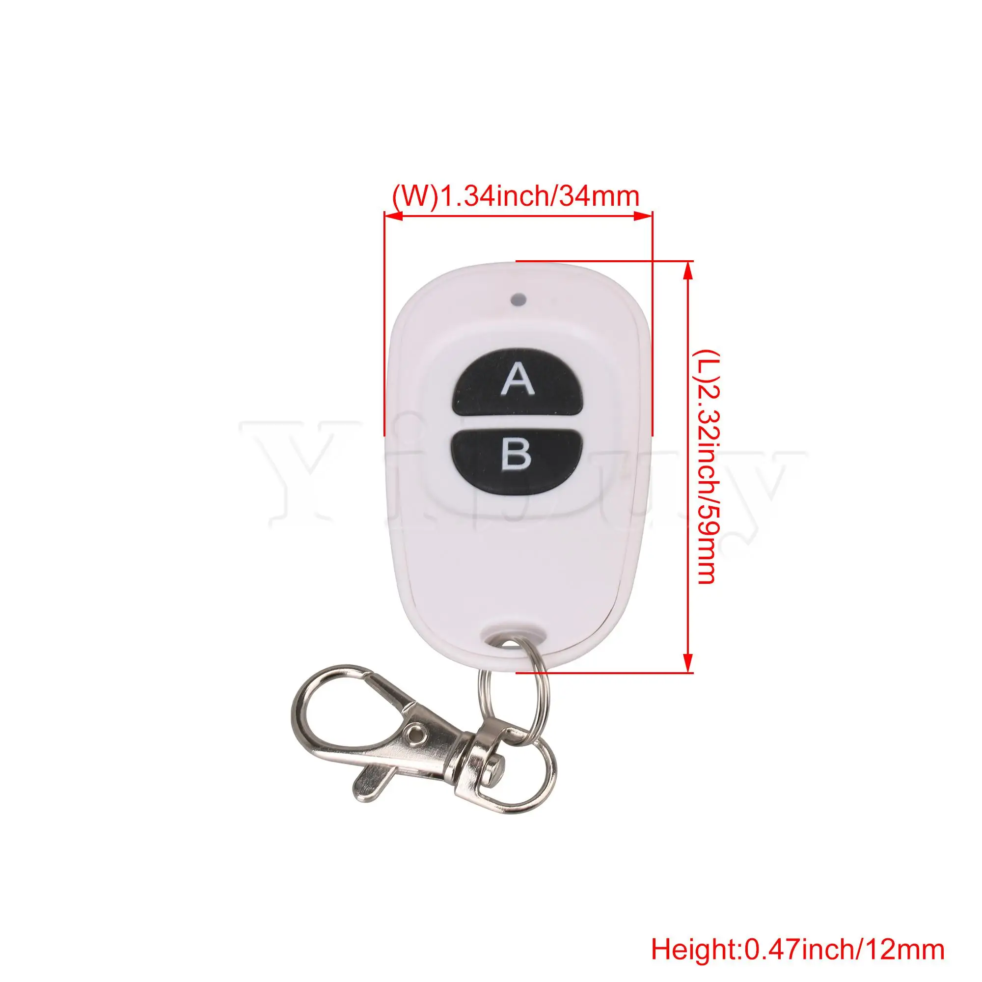 

Wireless Control Switch 2Buttons Remote for Household Garage Doors White
