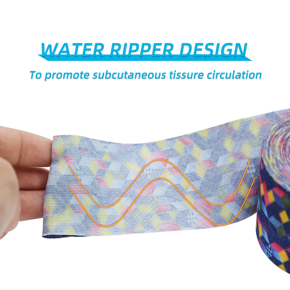 Kindmax Модная красочная кинезиологическая лента с принтом для занятий спортом