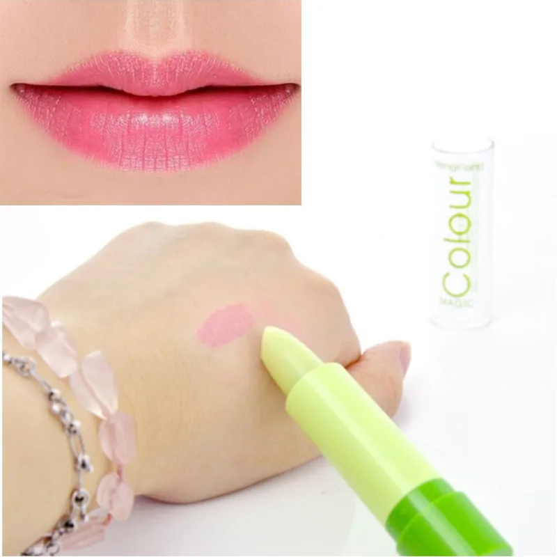 Be A Confident Woman Lip Change Color Lipstick Long Lasting Design Magic Temperature Moisturizing Green To Pink |