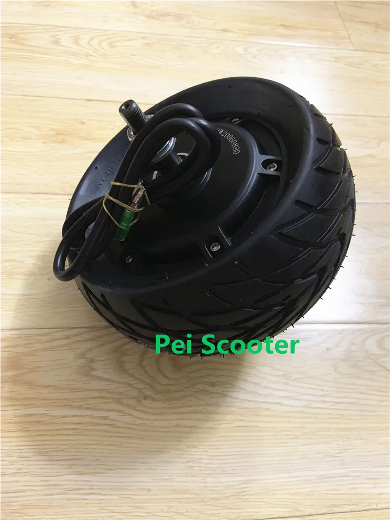 

8 inch 200x90 Wide tire double shaft brushless dc electric scooter hub wheel motor with drum brake phub-299d